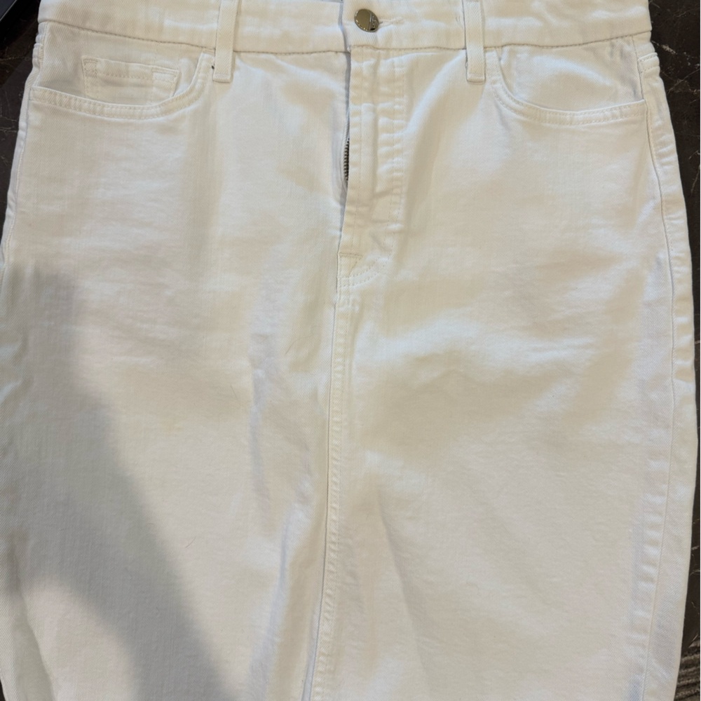 JEN7 white denim skirt euc sz 10